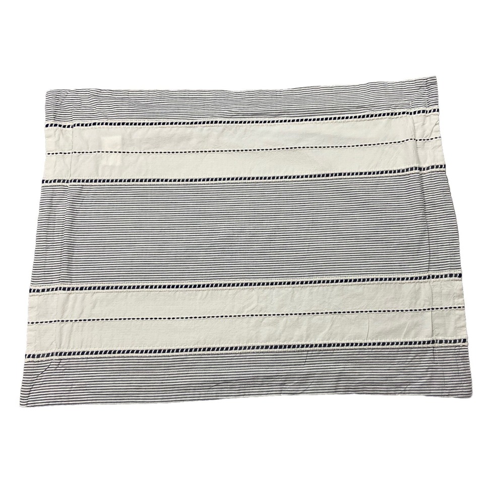 Tommy Hilfiger 100% Cotton Standard Pillow Sham Cover Striped Nautical Classic